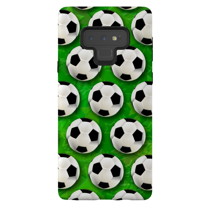 Galaxy Note 9 StrongFit Soccer Ball Football Pattern by BluedarkArt