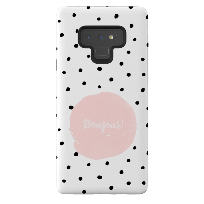 Galaxy Note 9 StrongFit Bonjour - on polka dots  by  Utart