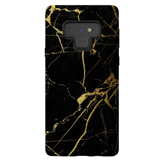 Galaxy Note 9 StrongFit  Black-Gold Marble Impress by ''CVogiatzi.