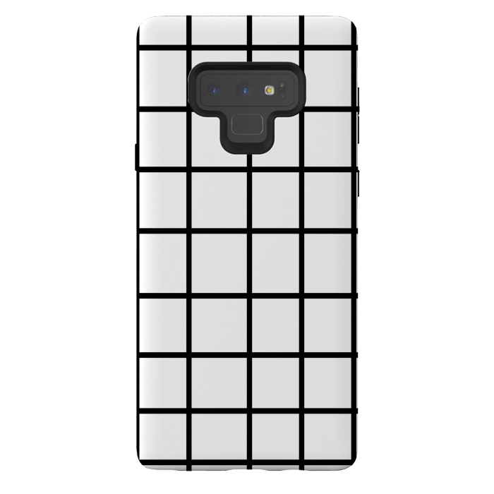 Galaxy Note 9 StrongFit Grid White & Black by ''CVogiatzi.