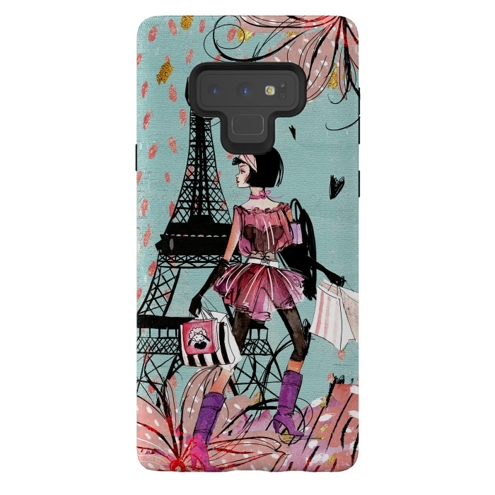 Galaxy Note 9 StrongFit Fashion Girl in Paris by  Utart