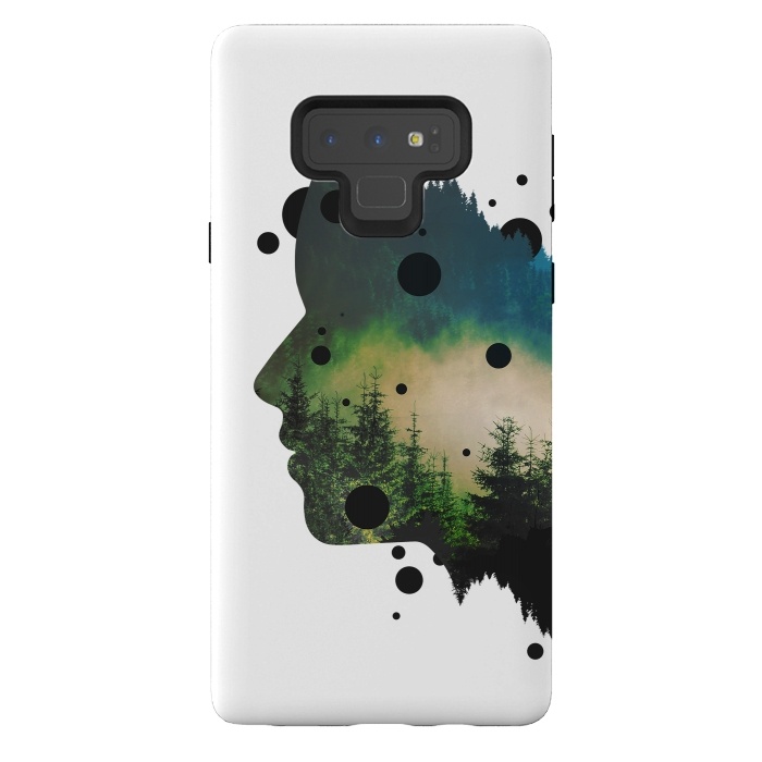Galaxy Note 9 StrongFit Face Of The Forest by Sitchko