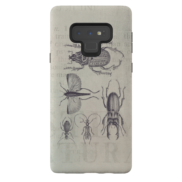 Galaxy Note 9 StrongFit Vintage Beetles And Bugs by Andrea Haase