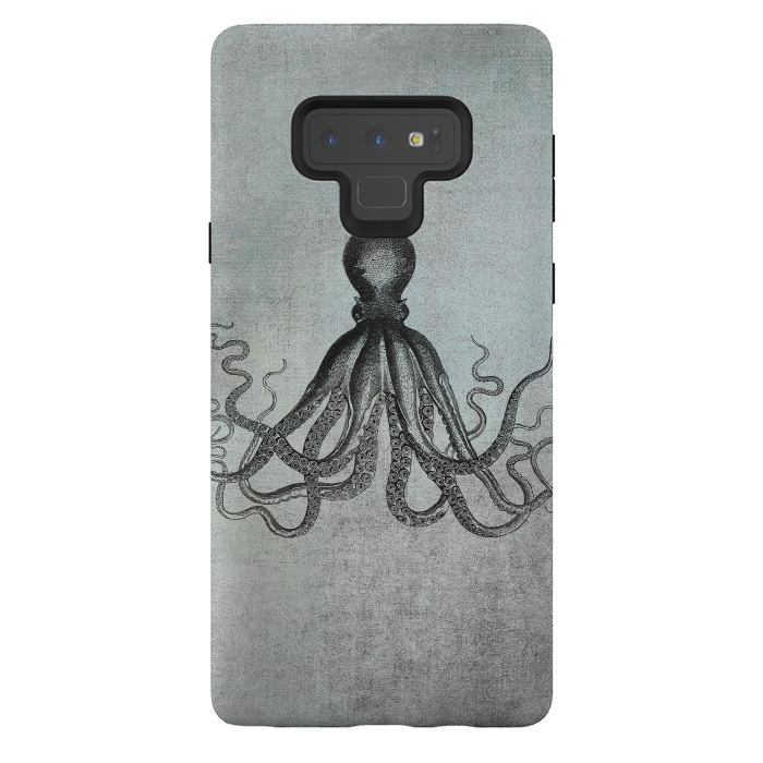 Galaxy Note 9 StrongFit Octopus Vintage Art by Andrea Haase
