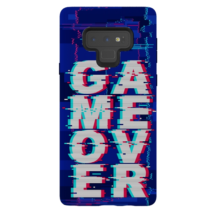 Galaxy Note 9 StrongFit Game Over Glitch Text Distorted by BluedarkArt