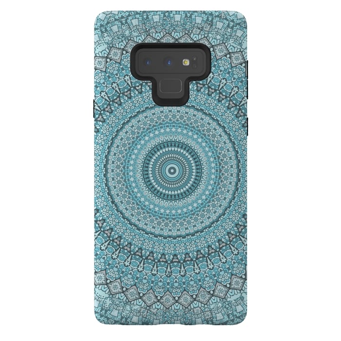 Galaxy Note 9 StrongFit Teal Turquoise Mandala by Andrea Haase