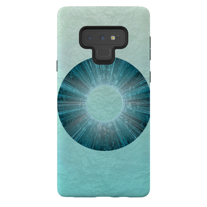 Galaxy Note 9 StrongFit Turquoise Alien Iris 2 by Andrea Haase