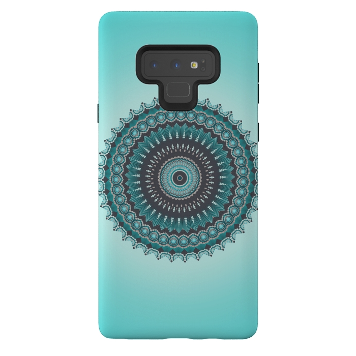Galaxy Note 9 StrongFit Mandala Turquoise 2 by Andrea Haase