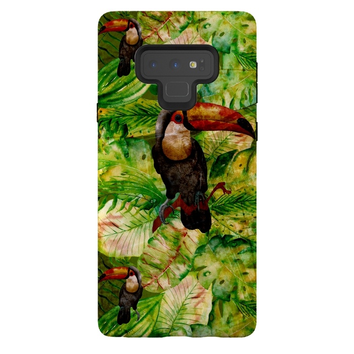 Galaxy Note 9 StrongFit Tropical Jungle Bird by  Utart