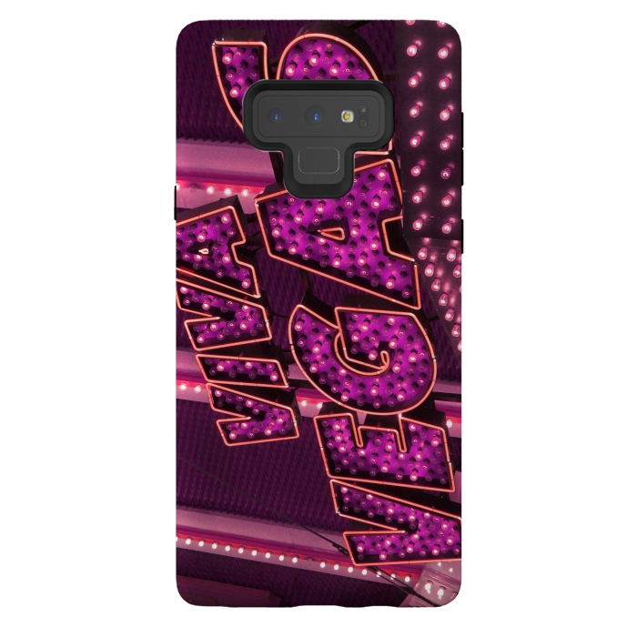 Galaxy Note 9 StrongFit Pink Las Vegas Neon Sign by Andrea Haase