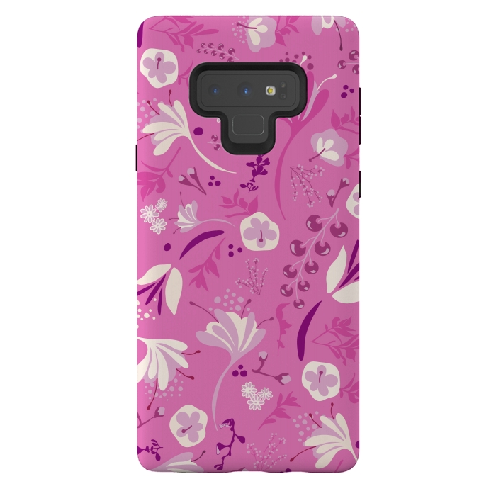 Galaxy Note 9 StrongFit Beautiful Blooms in Pink and White by Paula Ohreen