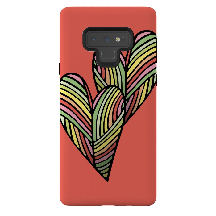 Galaxy Note 9 StrongFit Two Hearts by Majoih