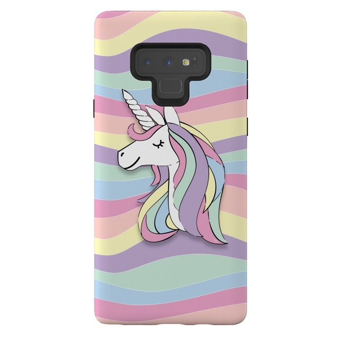 Galaxy Note 9 StrongFit Cute Rainbow Unicorn by Martina