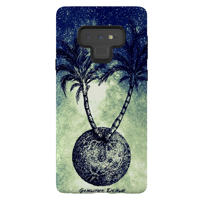Galaxy Note 9 StrongFit Paradise is on the Moon by Gringoface Designs