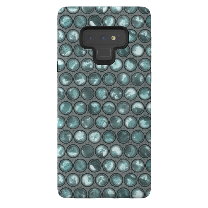 Galaxy Note 9 StrongFit Green Glass Bead Pattern by Andrea Haase