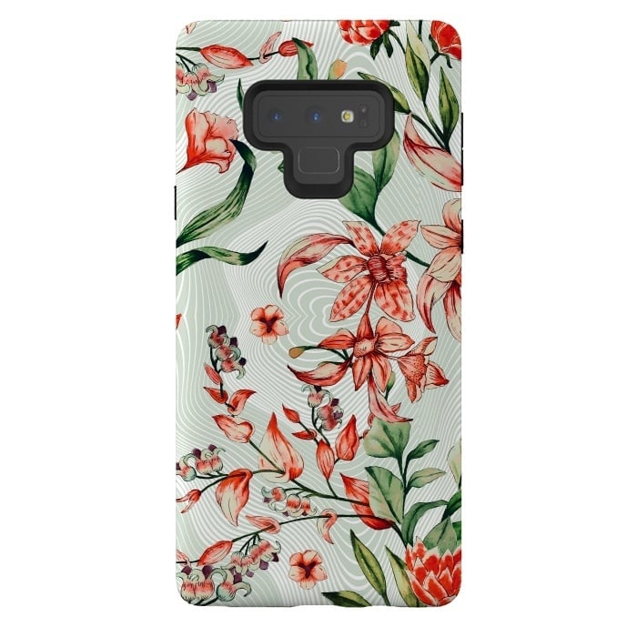 Galaxy Note 9 StrongFit Exotic tropical bloom 027 by Mmartabc