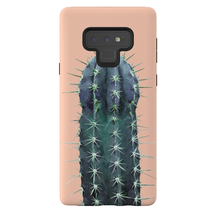 Galaxy Note 9 StrongFit Cactus Illustration Pink Background by Alemi