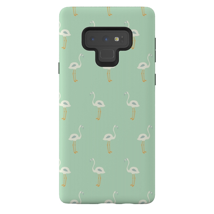 Galaxy Note 9 StrongFit Flamingo Mint Pattern 005 by Jelena Obradovic
