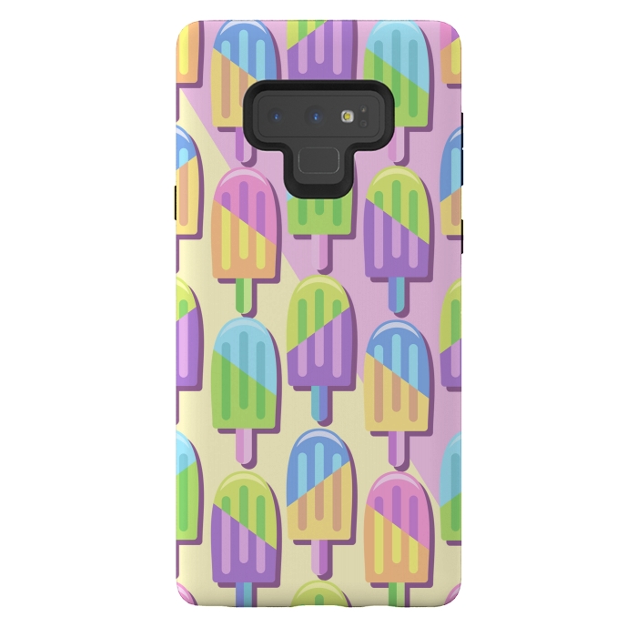 Galaxy Note 9 StrongFit Ice Lollipops Popsicles Summer Punchy Pastels Colors by BluedarkArt