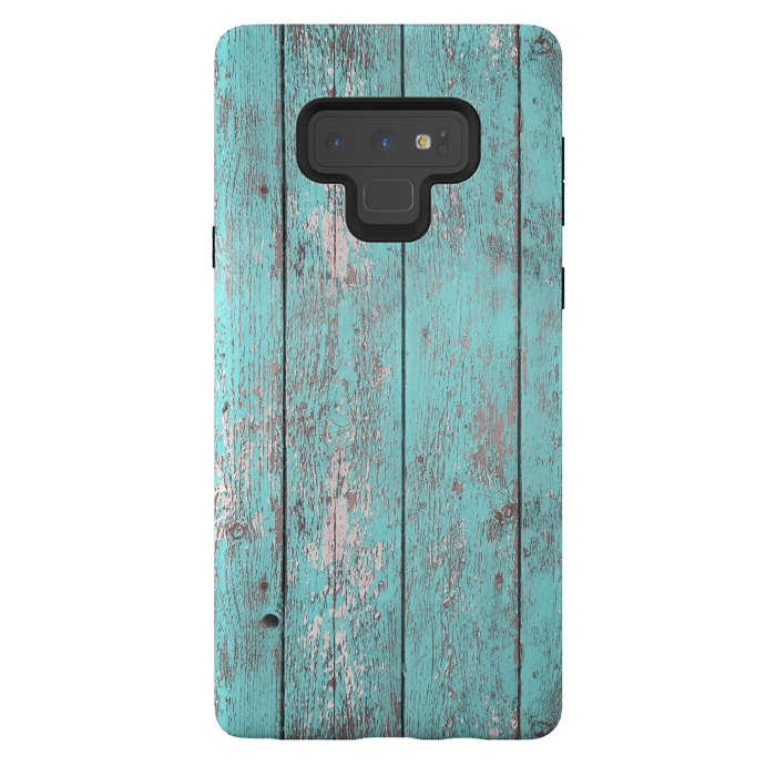 Galaxy Note 9 StrongFit Old Board Wall With Flaked Paint by Andrea Haase