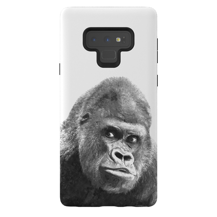 Galaxy Note 9 StrongFit Black and White Gorilla by Alemi
