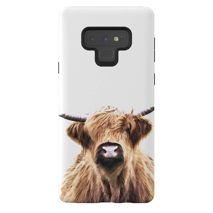 Galaxy Note 9 StrongFit Highland Cow Portrait by Alemi