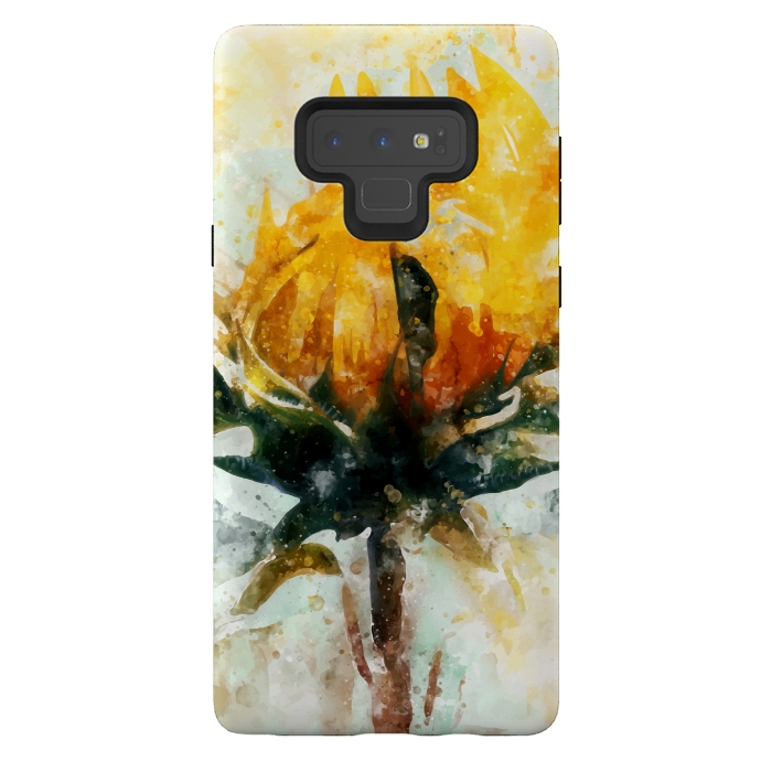 Galaxy Note 9 StrongFit Born in Sunflower by Creativeaxle