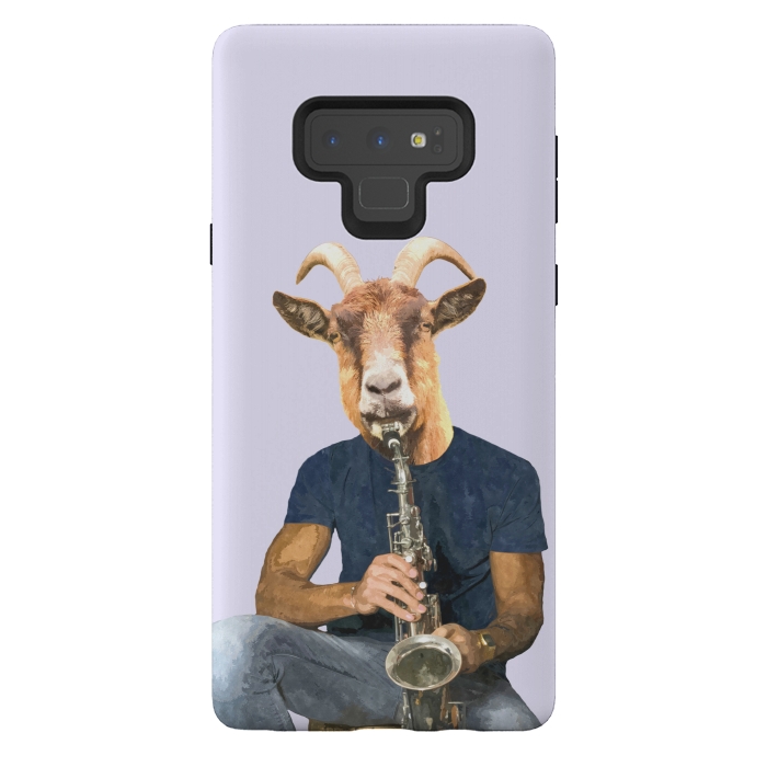 Galaxy Note 9 StrongFit Goat Musician Illustration by Alemi