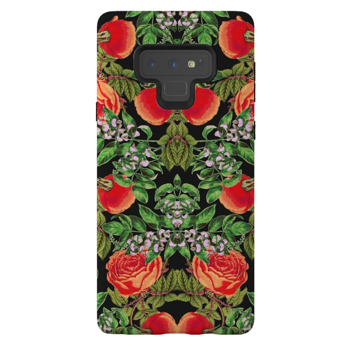 Galaxy Note 9 StrongFit Floral Tomato by Zala Farah