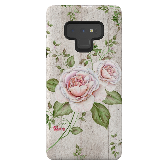 Galaxy Note 9 StrongFit Pink Rose by Creativeaxle