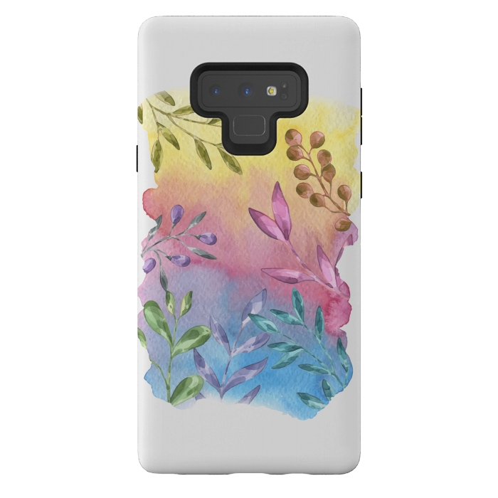 Galaxy Note 9 StrongFit Shades of Leaves by Creativeaxle