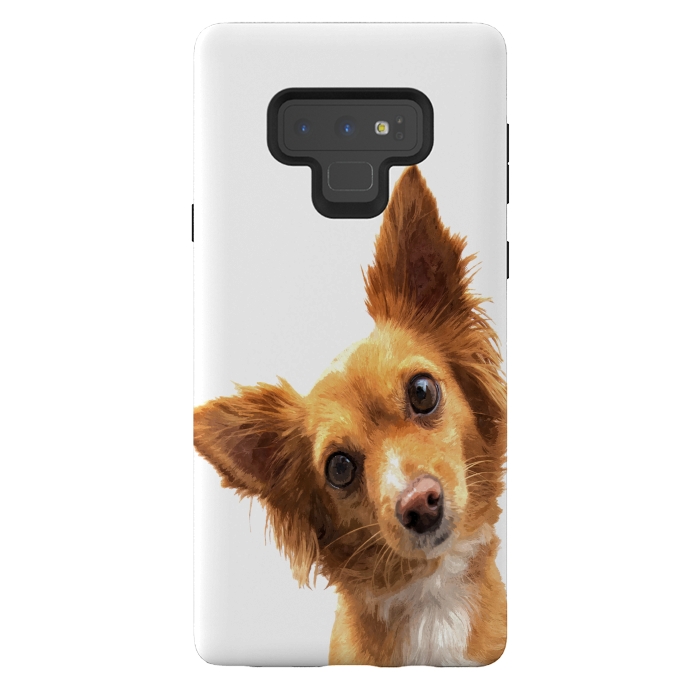 Galaxy Note 9 StrongFit Curios Dog Portrait by Alemi
