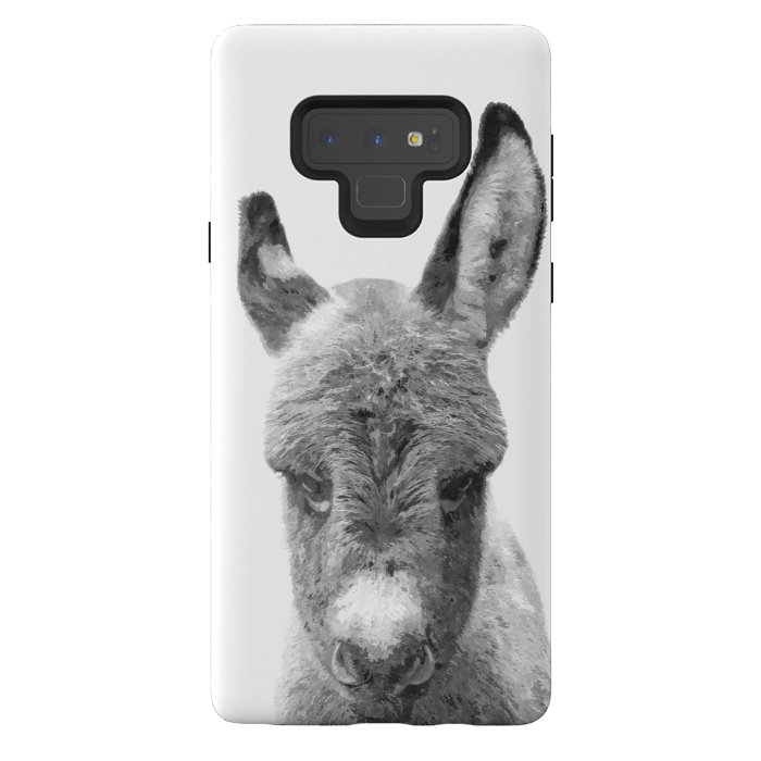 Galaxy Note 9 StrongFit Black and White Baby Donkey by Alemi