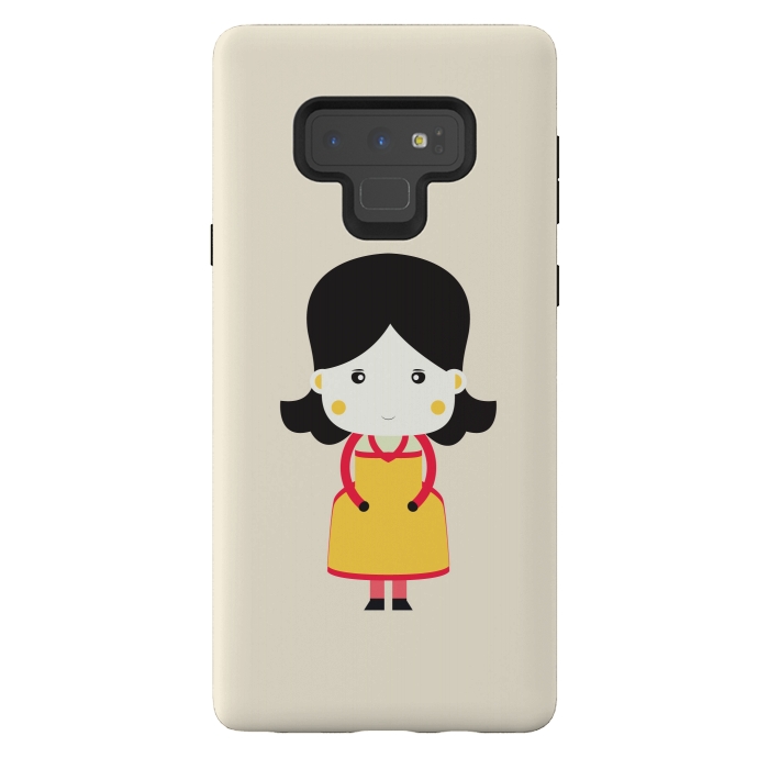 Galaxy Note 9 StrongFit cute little girl by TMSarts