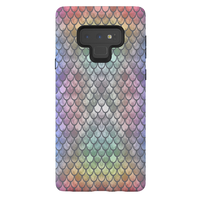 Galaxy Note 9 StrongFit Pretty Mermaid Scales 26 by Angelika Parker