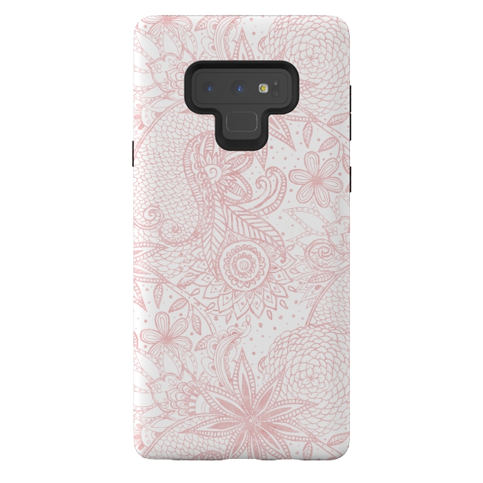 Galaxy Note 9 StrongFit Boho chic floral henna mandala image by InovArts