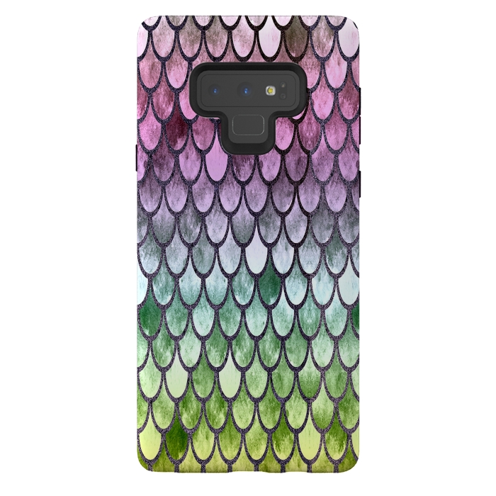 Galaxy Note 9 StrongFit Pretty Mermaid Scales 119 by Angelika Parker