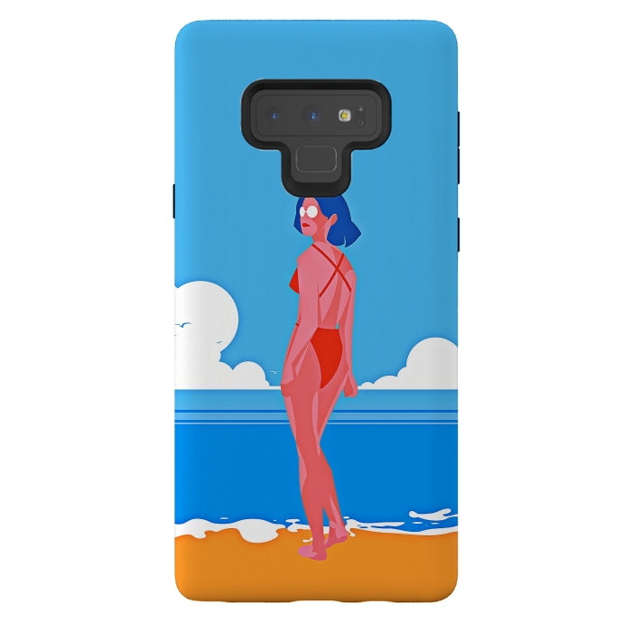Galaxy Note 9 StrongFit Summer Girl at the Beach by DaDo ART