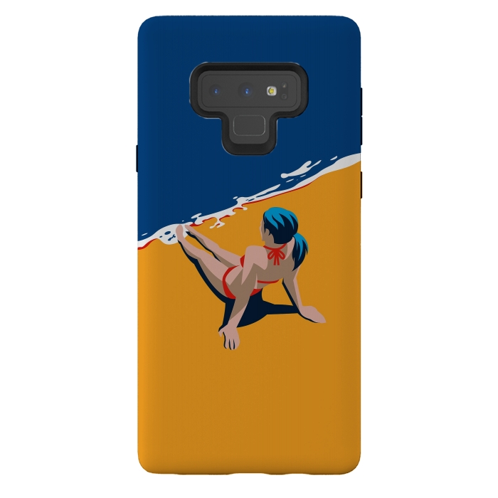 Galaxy Note 9 StrongFit Girl at the beach by DaDo ART