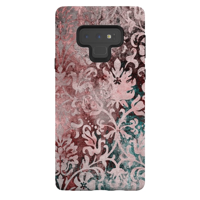 Galaxy Note 9 StrongFit Rosegold Damask 2 by Andrea Haase
