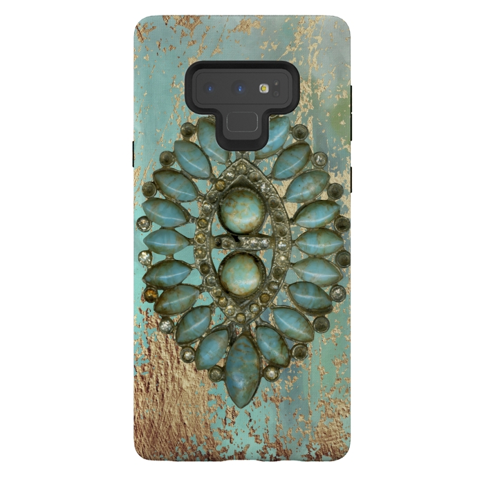 Galaxy Note 9 StrongFit Turquoise Embellishment by Andrea Haase