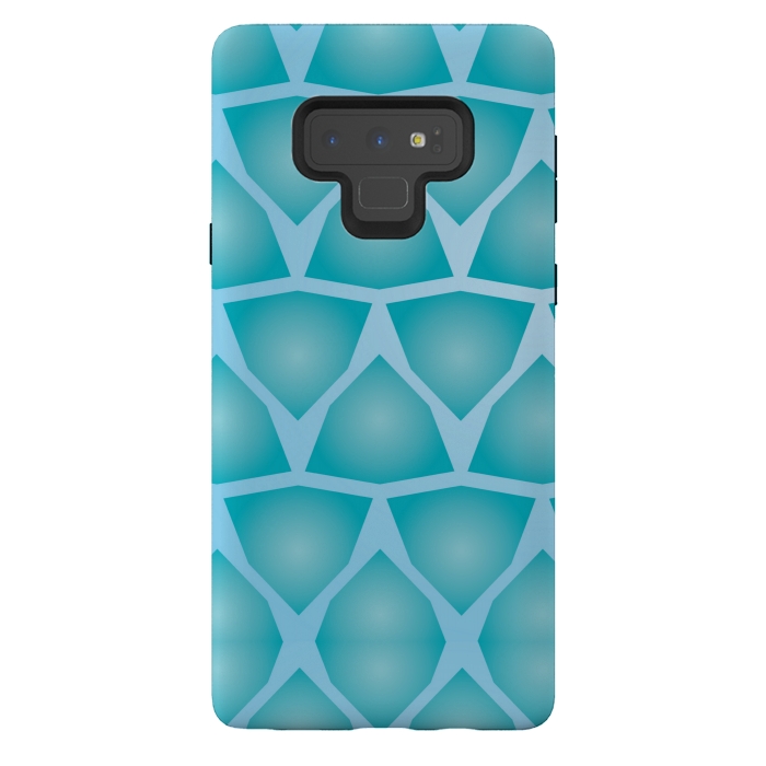 Galaxy Note 9 StrongFit shapes blue pattern by MALLIKA