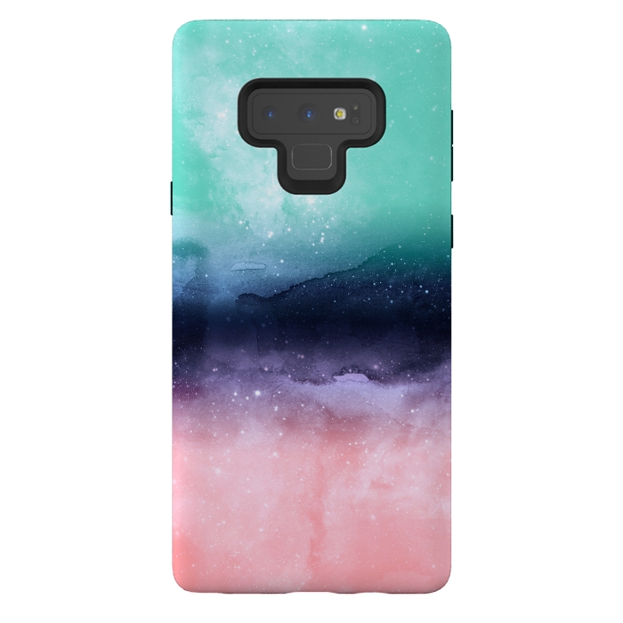 Galaxy Note 9 StrongFit Modern watercolor abstract paint   by InovArts