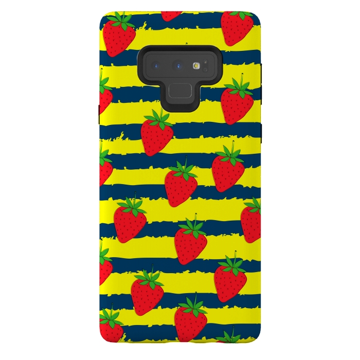 Galaxy Note 9 StrongFit summer strawberry pattern by MALLIKA