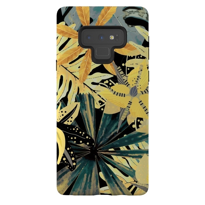 Galaxy Note 9 StrongFit Abstract Foliage Aloha Jungle  by  Utart