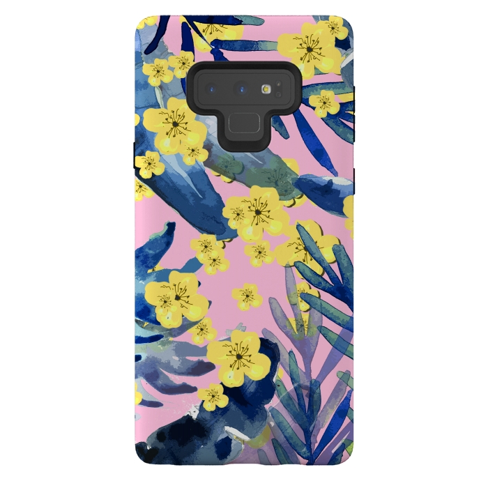 Galaxy Note 9 StrongFit Tropical Flowers 3 by MUKTA LATA BARUA