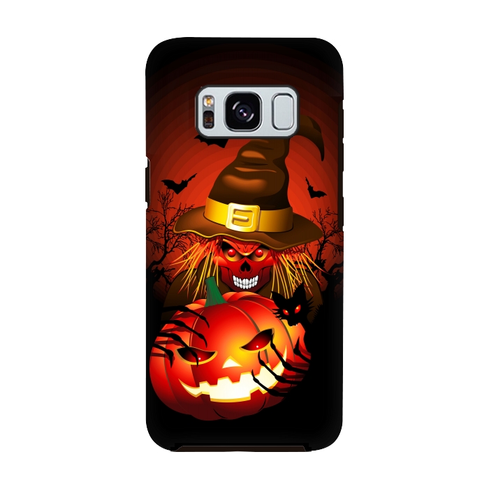 Galaxy S8 StrongFit Skull Witch Halloween Monster by BluedarkArt