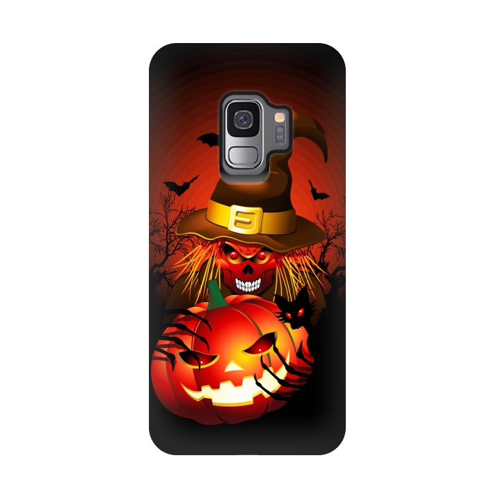 Galaxy S9 StrongFit Skull Witch Halloween Monster by BluedarkArt