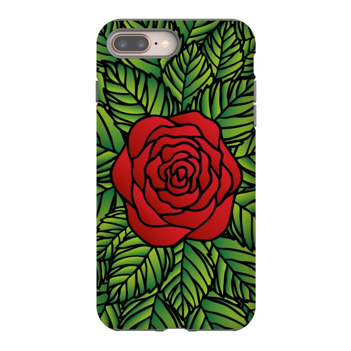 iPhone 7 plus StrongFit Red Rose by Majoih