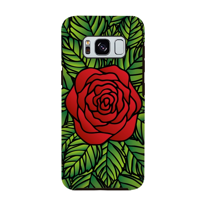 Galaxy S8 StrongFit Red Rose by Majoih